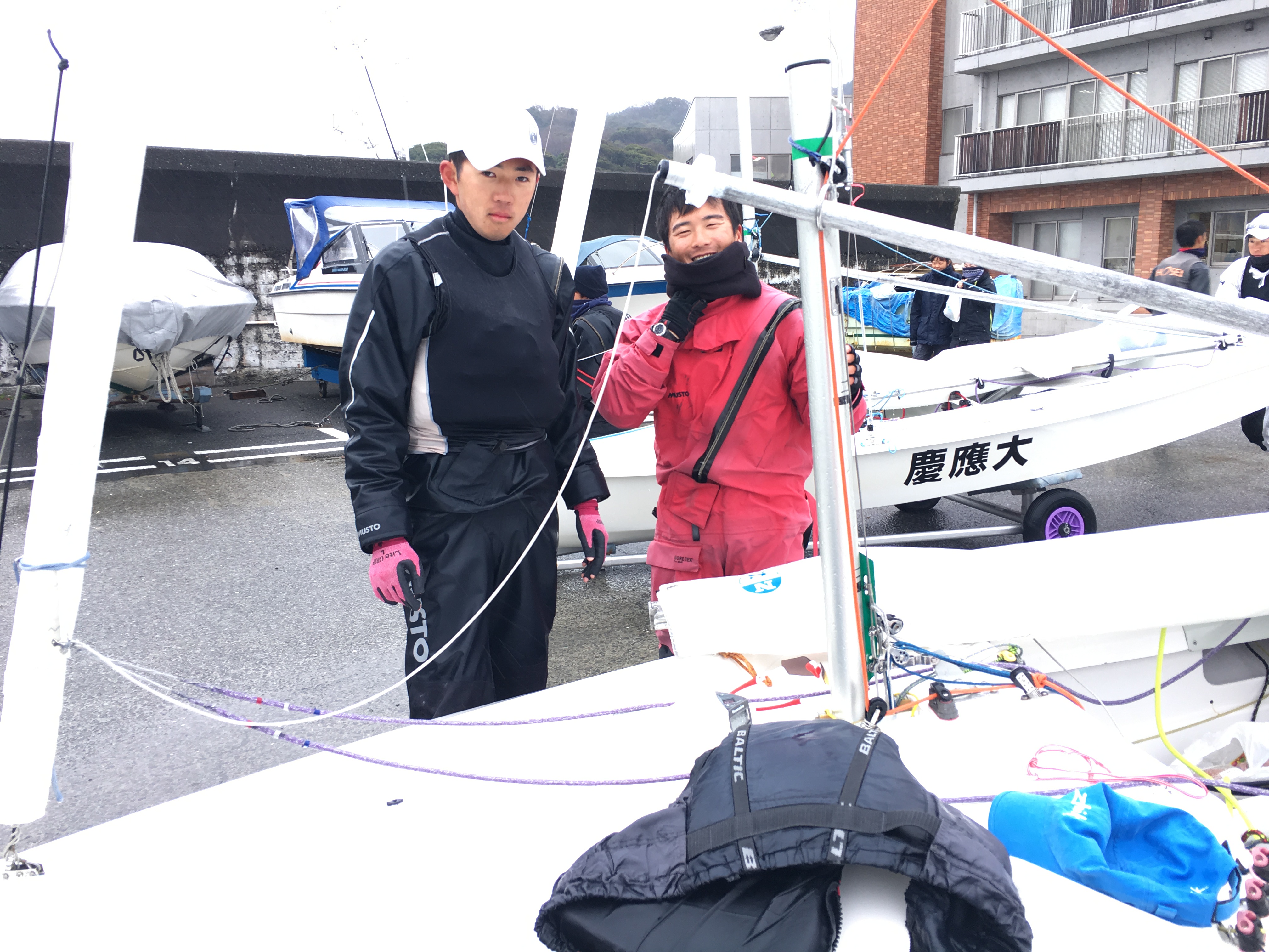 慶応大学　keio ヨットjkt Lサイズ　ネイビー 慶應義塾大学体育会ヨット部